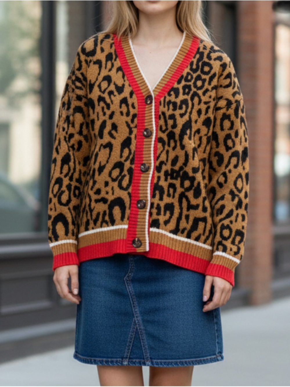Future Collective x Kiliana Barfield Leopard cardigan - Picture 5 of 5